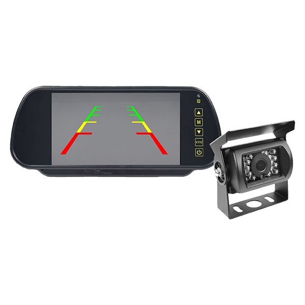 Durite 0-775-00 7" 1080p AHD Mirror Monitor Cam Kit (2 camera inputs, incl. 1 x 1080p CMOS camera)