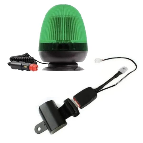 BAESBW4 Black Seat Belt and Green Magnetic Beacon Kit