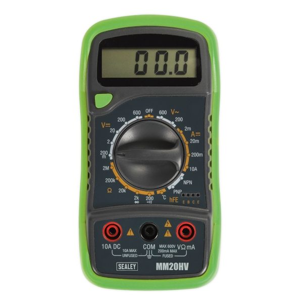 Sealey 8-Function Hi-Vis Digital Multimeter with Thermocouple