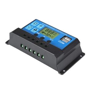 Solar Panel Controller 24V/12V Auto Solar Panel Battery Charge Controller 30A 20A 10A with Dual USB